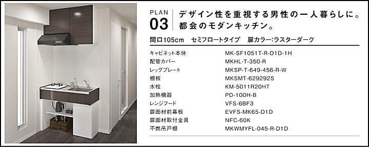 MKシリーズ ミニマルキッチン ハウステック 値引き率 激安 格安 安い 価格 見積もり プラン3